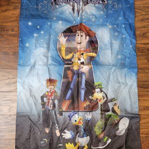 Disney Square Enix KINGDOM HEARTS 3 Promotional Pre-Order Fabric Poster NEW